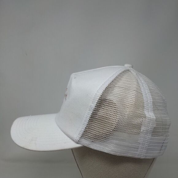 The Plymouth South Beach Snapback Trucker Hat White One Size Mesh Back - Picture 3 of 8